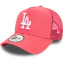cappellino-trucker-rosa-a-frame-league-essential-dei-los-angeles-dodgers-mlb-di-new-era