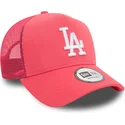 mutzen-gebogen-rosa-snapback-a-frame-league-essential-der-los-angeles-dodgers-mlb-von-new-era