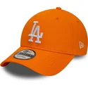 mutzen-gebogen-orange-verstellbares-band-9forty-league-essential-der-los-angeles-dodgers-mlb-von-new-era