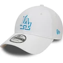 cappelli-curva-bianco-cinghia-regolabile-9forty-team-outline-dei-los-angeles-dodgers-mlb-di-new-era