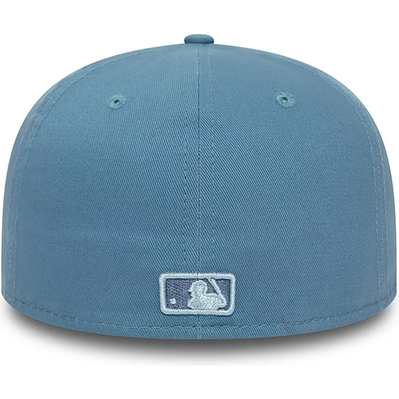cappellino-piatto-blu-chiuso-con-logo-blu-59fifty-league-essential-dei-new-york-yankees-mlb-di-new-era