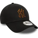 cappellino-curvo-nero-regolabile-con-logo-arancione-9forty-team-outline-dei-new-york-yankees-mlb-di-new-era