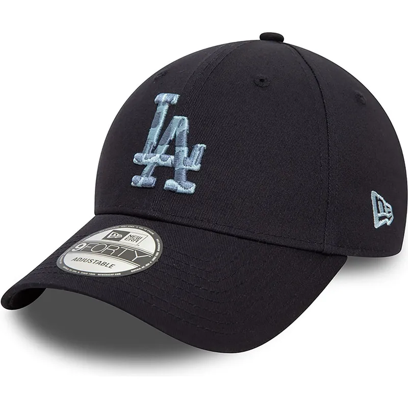 cappellino-visiera-curva-blu-marino-regolabile-9forty-animal-infill-di-los-angeles-dodgers-mlb-di-new-era