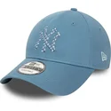 cappelli-curva-blu-cinghia-regolabile-9forty-seasonal-infill-dei-new-york-yankees-mlb-di-new-era