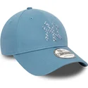 cappello-curvo-blu-regolabile-9forty-seasonal-infill-dei-new-york-yankees-mlb-di-new-era