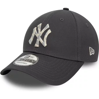 Casquette courbée grise ajustable 9FORTY Animal Infill New York Yankees MLB New Era