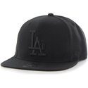 47-brand-flat-brim-schwarzes-logo-los-angeles-dodgers-mlb-sure-shot-snapback-cap-schwarz-