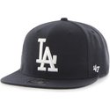47-brand-flat-brim-weisses-logo-los-angeles-dodgers-mlb-sure-shot-snapback-cap-schwarz-