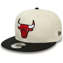 new-era-flat-brim-9fifty-logo-chicago-bulls-nba-beige-and-black-snapback-cap