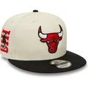 new-era-flat-brim-9fifty-logo-chicago-bulls-nba-beige-and-black-snapback-cap