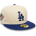 cappelli-piatta-beige-regolato-59fifty-team-colour-dei-los-angeles-dodgers-mlb-di-new-era