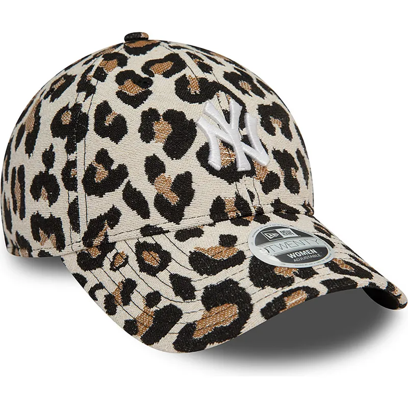 cappelli-curva-leopardo-cinghia-regolabile-9forty-jacquard-dei-new-york-yankees-mlb-di-new-era