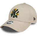 cappellino-curvo-beige-regolabile-da-donna-9forty-floral-dei-new-york-yankees-mlb-di-new-era