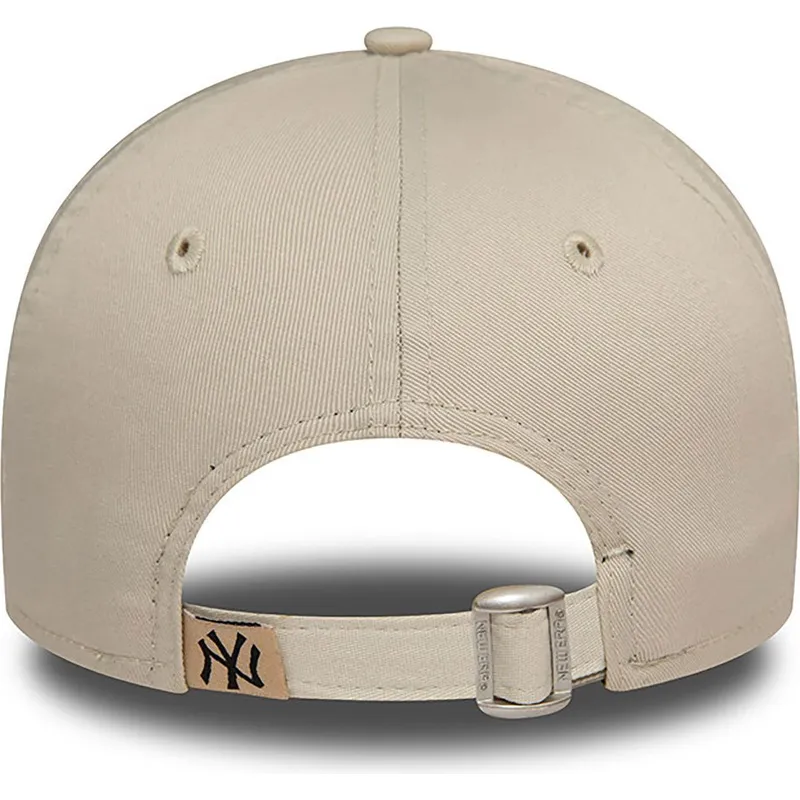 mutzen-gebogen-beige-verstellbares-band-9forty-floral-der-new-york-yankees-mlb-von-new-era