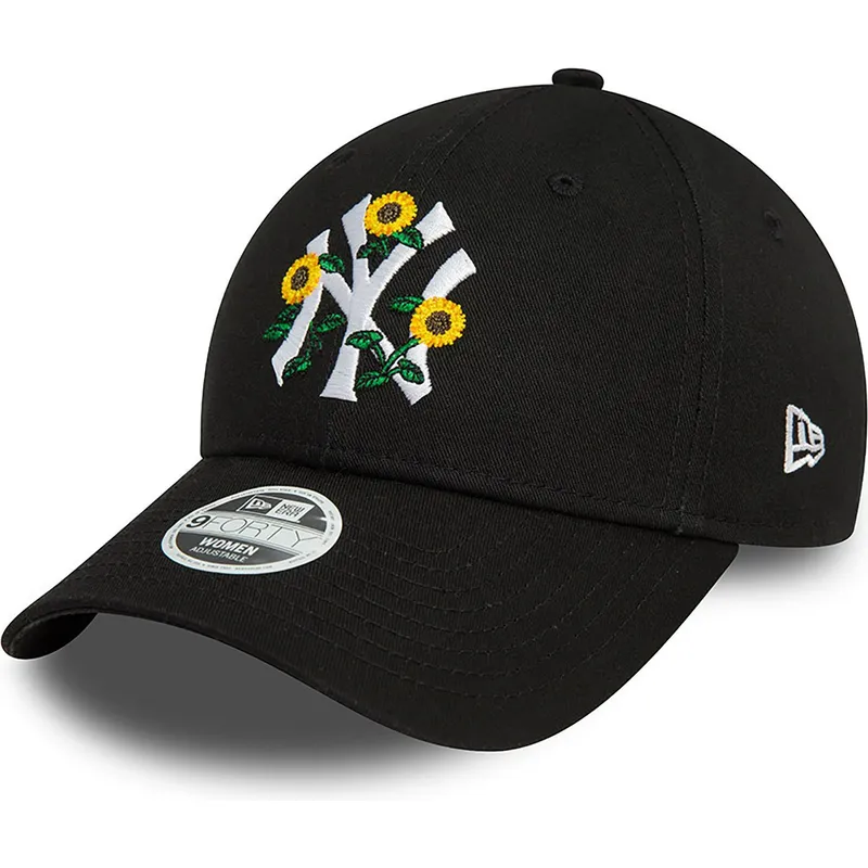 mutzen-gebogen-schwarz-verstellbares-band-9forty-floral-der-new-york-yankees-mlb-von-new-era mutzen-gebogen-schwarz-verstellbares-band-9forty-floral-der-new-york-yankees-mlb-von-new-era
