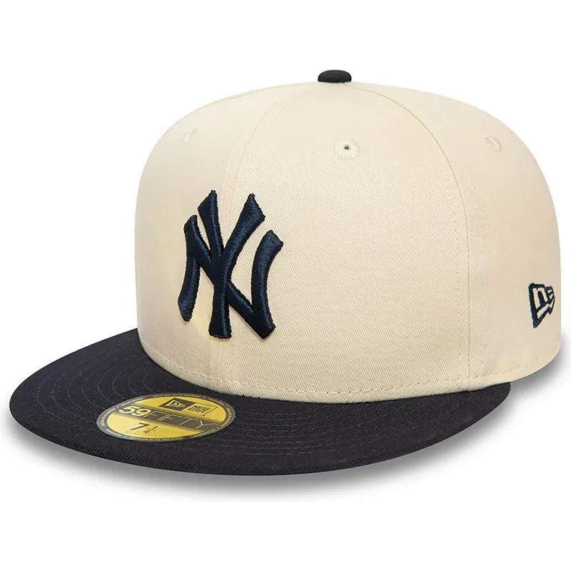 cappelli-piatta-beige-regolato-59fifty-team-colour-dei-new-york-yankees-mlb-di-new-era