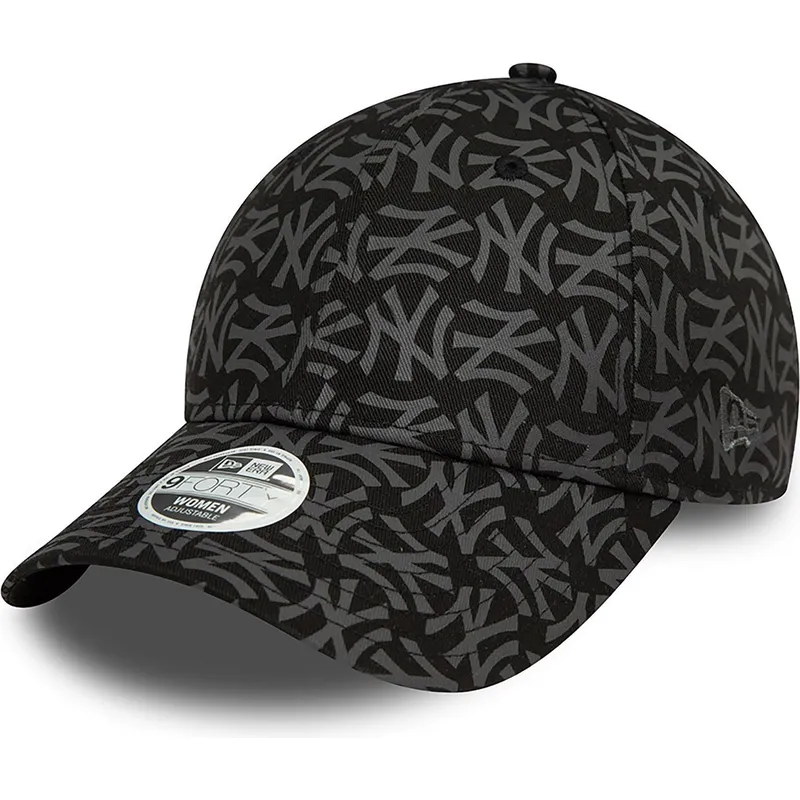 czarna-zakrzywiona-czapka-regulowana-damska-9forty-monogram-new-york-yankees-mlb-od-new-era
