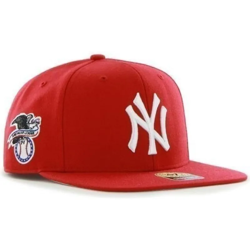 mutzen-flach-rot-snapback-der-new-york-yankees-mlb-von-47-brand