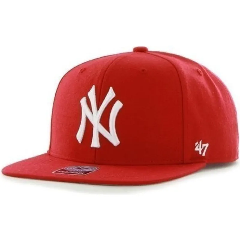 mutzen-flach-rot-snapback-der-new-york-yankees-mlb-von-47-brand