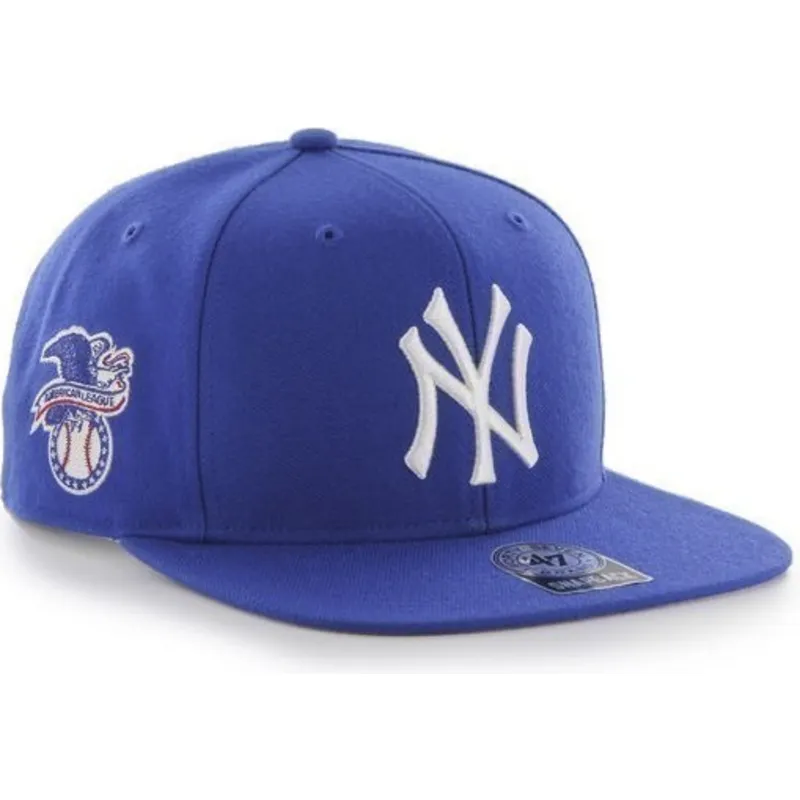 cappello-piatto-blu-snapback-dei-new-york-yankees-mlb-sure-shot-di-47-brand