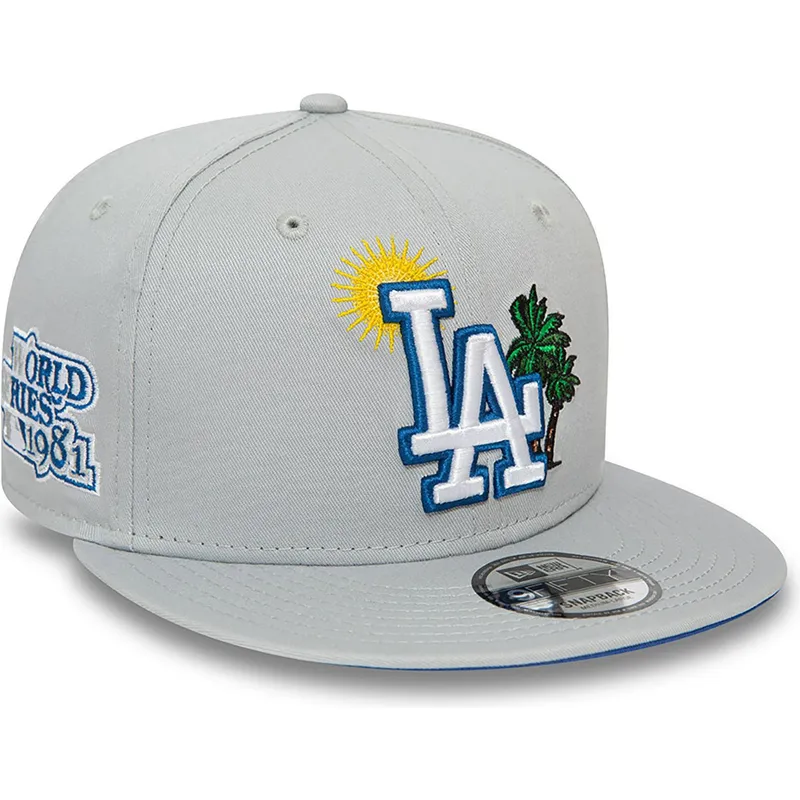 cappello-piatto-grigio-snapback-9fifty-summer-icon-dei-los-angeles-dodgers-mlb-di-new-era