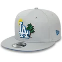 cappello-grigio-a-visiera-piatta-snapback-9fifty-summer-icon-dei-los-angeles-dodgers-mlb-di-new-era