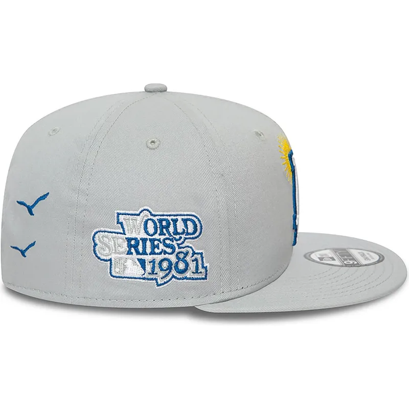 cappello-piatto-grigio-snapback-9fifty-summer-icon-dei-los-angeles-dodgers-mlb-di-new-era