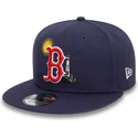 cappello-piatto-blu-marino-snapback-9fifty-summer-icon-dei-boston-red-sox-mlb-di-new-era