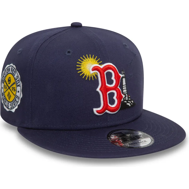 cappello-piatto-blu-marino-snapback-9fifty-summer-icon-dei-boston-red-sox-mlb-di-new-era