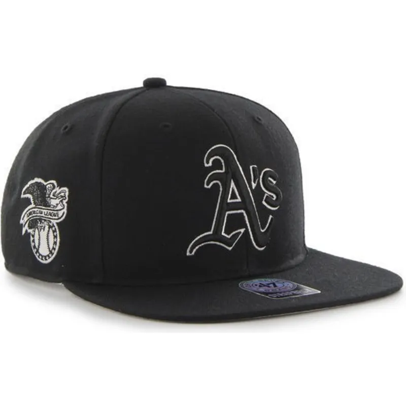 cappelli-piatta-nero-snapback-dei-oakland-athletics-mlb-di-47-brand