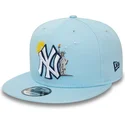 new-era-mlb-new-york-yankees-9fifty-summer-icon-snapback-cap-in-hellblau