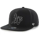 cappello-snapback-nero-a-visiera-piatta-con-logo-nero-e-bianco-degli-oakland-athletics-mlb-sure-shot-di-47-brand