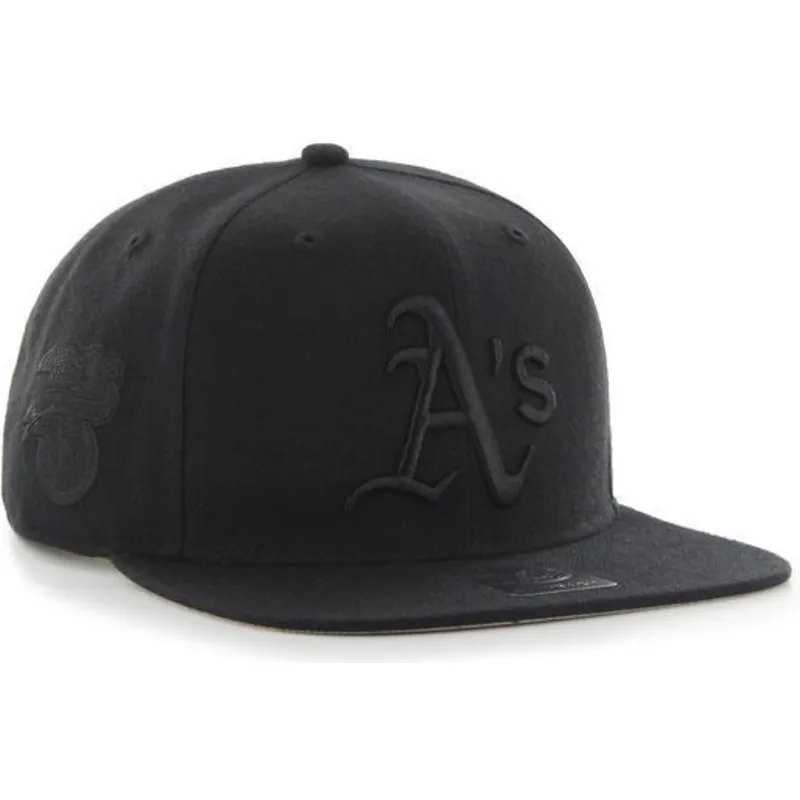 cappelli-piatta-nero-snapback-dei-oakland-athletics-mlb-di-47-brand