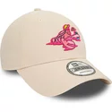 casquette-courbee-beige-ajustable-9forty-crab-character-new-era