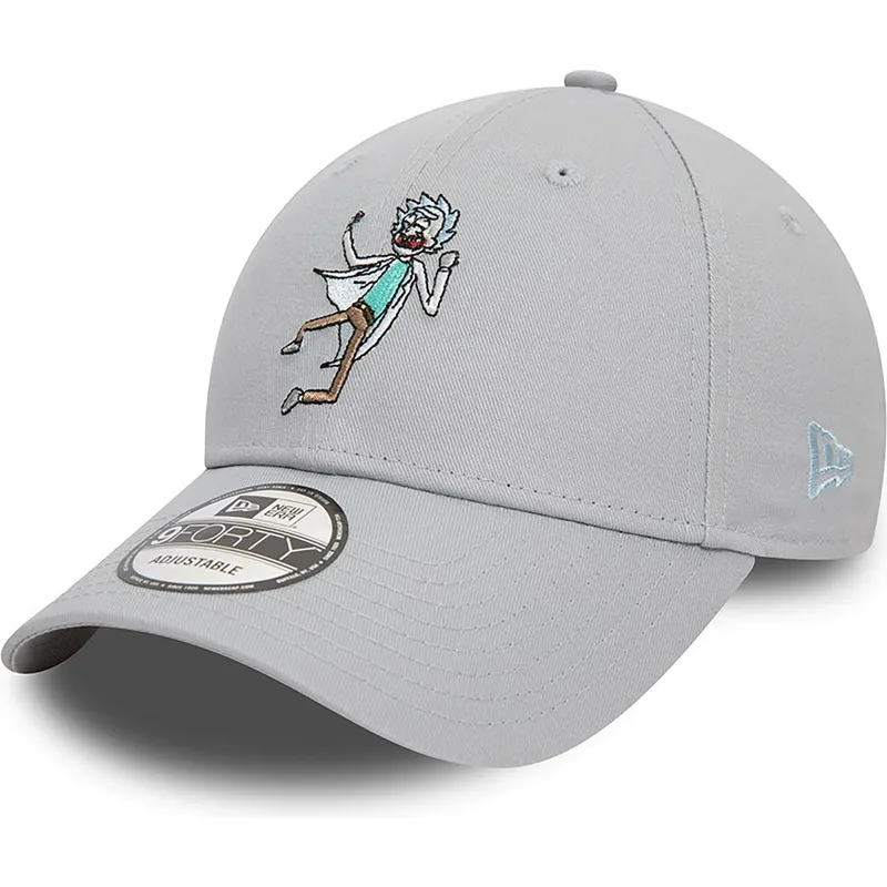cappellino-visiera-curva-grigio-regolabile-9forty-character-di-rick-sanchez-rick-e-morty-di-new-era