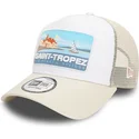 mutzen-gebogen-beige-snapback-a-frame-summer-der-saint-tropez-ciudades-y-playas-von-new-era
