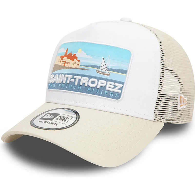 cappelli-curva-beige-snapback-a-frame-summer-dei-saint-tropez-ciudades-y-playas-di-new-era cappelli-curva-beige-snapback-a-frame-summer-dei-saint-tropez-ciudades-y-playas-di-new-era