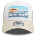 cappellino-trucker-beige-a-frame-summer-di-saint-tropez-citta-e-spiagge-di-new-era
