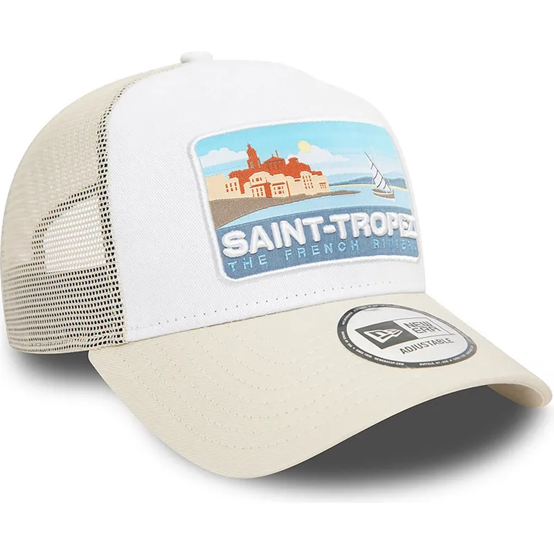 cappelli-curva-beige-snapback-a-frame-summer-dei-saint-tropez-ciudades-y-playas-di-new-era cappelli-curva-beige-snapback-a-frame-summer-dei-saint-tropez-ciudades-y-playas-di-new-era