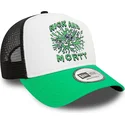 cappellino-trucker-bianco-nero-e-verde-a-frame-character-di-rick-e-morty-di-new-era