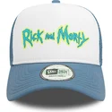 cappellino-trucker-bianco-e-blu-a-frame-character-di-rick-e-morty-di-new-era