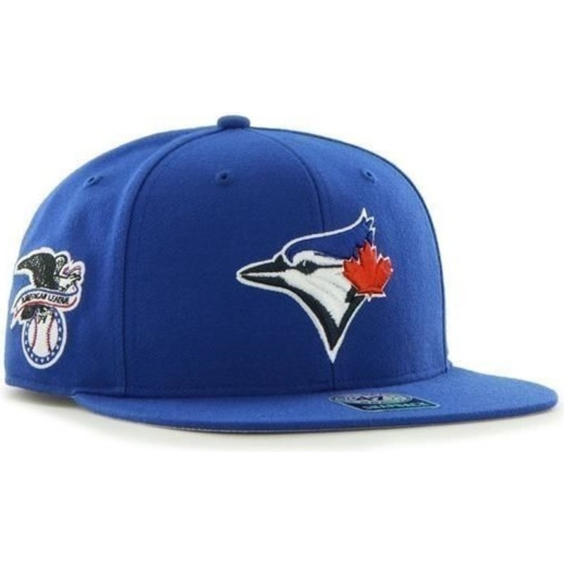 47-brand-flat-brim-maskottchen-logo-toronto-blau-jays-mlb-sure-shot-snapback-cap-blau-