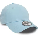 casquette-courbee-bleue-claire-ajustable-9forty-essential-new-era
