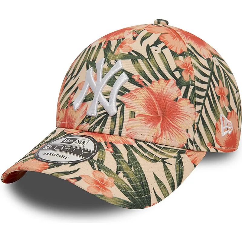 mutzen-gebogen-multicolor-verstellbares-band-9forty-tropical-der-new-york-yankees-mlb-von-new-era
