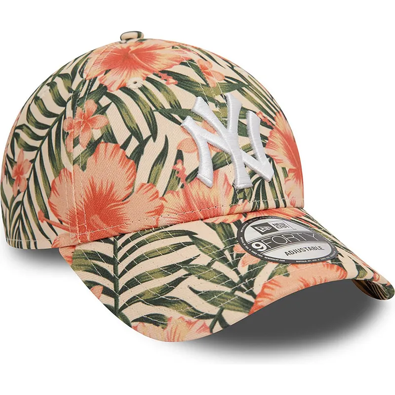 mutzen-gebogen-multicolor-verstellbares-band-9forty-tropical-der-new-york-yankees-mlb-von-new-era