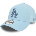 blaue-trucker-kappe-mit-blauem-logo-9forty-home-field-der-los-angeles-dodgers-mlb-von-new-era
