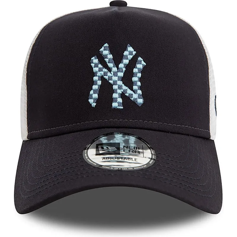 trucker-cap-marineblau-und-weiss-a-frame-seasonal-infill-new-york-yankees-mlb-von-new-era