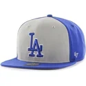 cappello-snapback-piatto-blu-e-grigio-dei-los-angeles-dodgers-mlb-sure-shot-di-47-brand