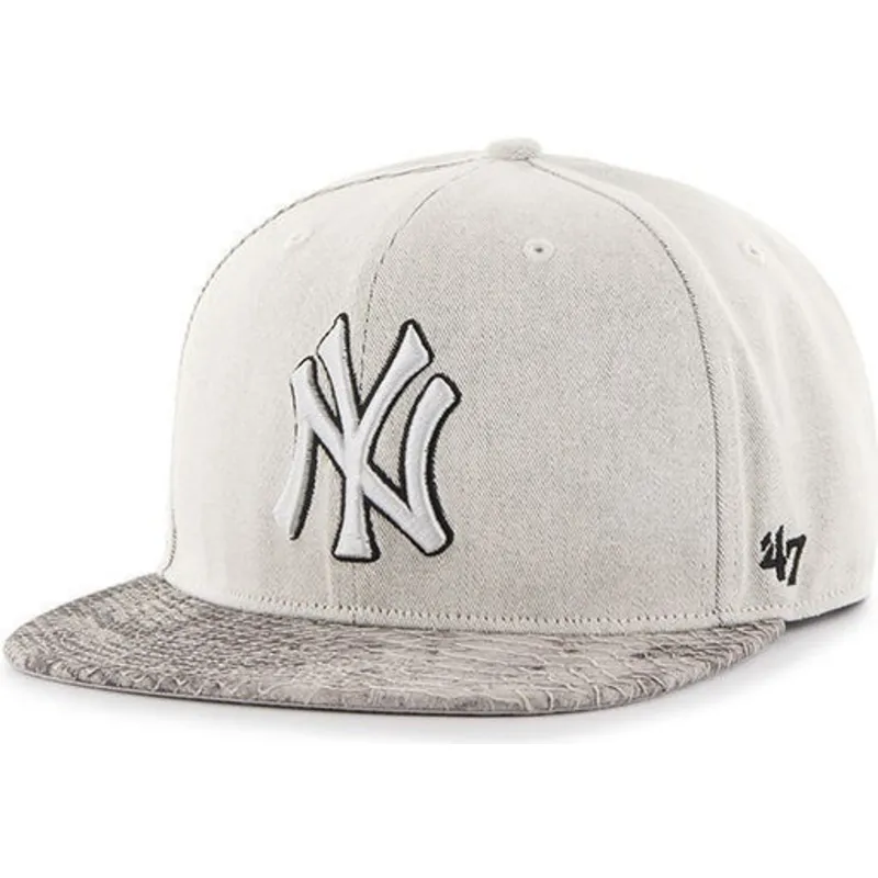 mutzen-flach-grau-snapback-der-new-york-yankees-mlb-von-47-brand mutzen-flach-grau-snapback-der-new-york-yankees-mlb-von-47-brand