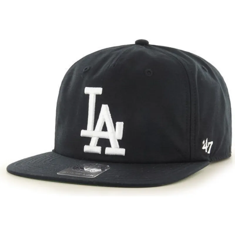 mutzen-flach-schwarz-snapback-der-los-angeles-dodgers-mlb-von-47-brand